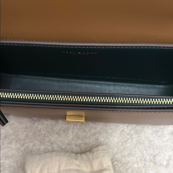 NWT 🎀Tory Burch Brown Leather Eleanor Shoulder Bag - Picture 9 of 15